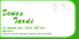 denes tardi business card